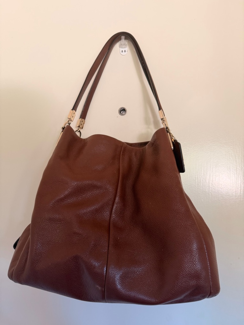 COACH Leather Shoulder Tote - Picture 3 of 14